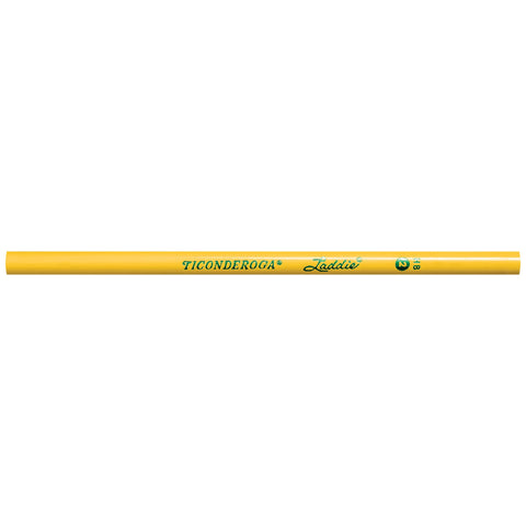 TICONDEROGA Laddie Pencils, Wood-Cased #2 HB Soft without Eraser, Yellow, 12-Pack (13040)