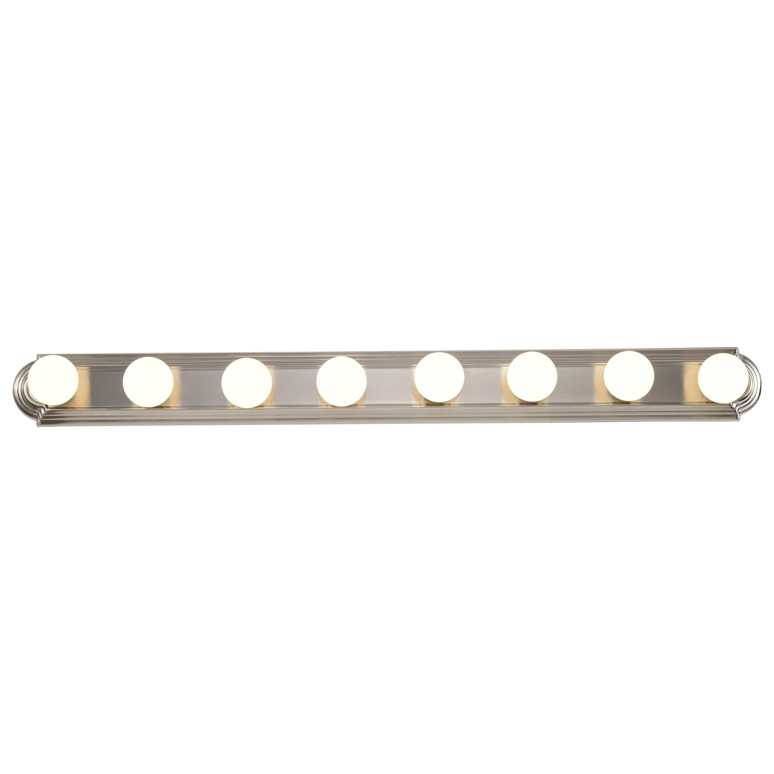 Nuvo Lighting 60/303 Transitional Eight Light Vanity in Pwt, Nckl, B/S, Slvr. Finish