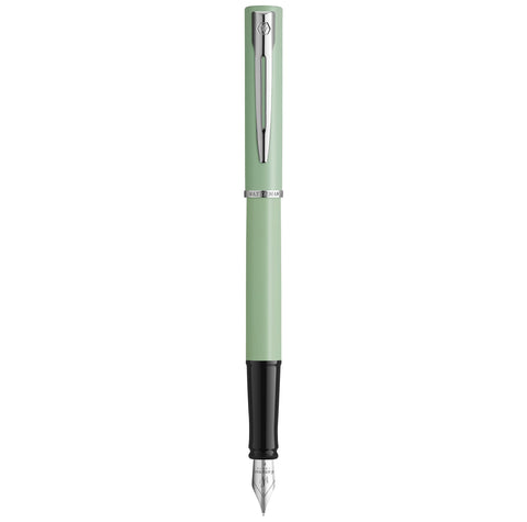 Waterman Allure Fountain Pen | Mint Green Matte Lacquer with Chrome Trim | Fine Stainless Steel Nib | Blue Ink | With Gift Box