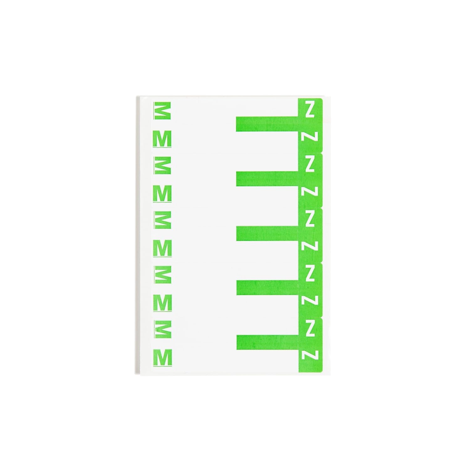 Smead AlphaZ NCC Color-Coded Label, M&Z, Label Sheet, Light Green, 100 per Pack (67164)