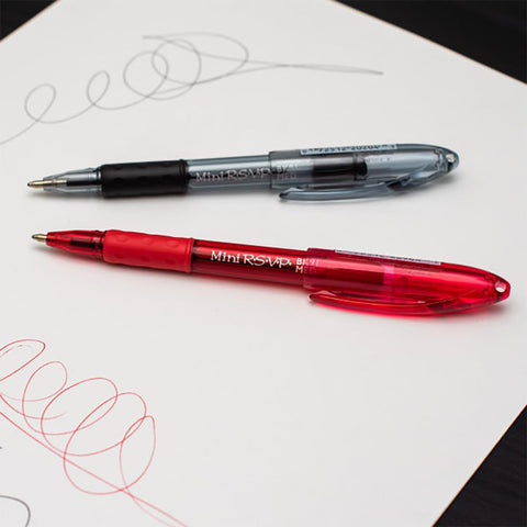 Pentel Mini R.S.V.P. Ballpoint Pen, Medium line, Assorted Ink Colors, 5 Pack (BK91MNBP5M)