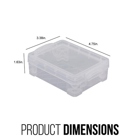 Advantus Super Stacker Crayon Box, Plastic, 4.75 x 3.5 x 1.6, Clear
