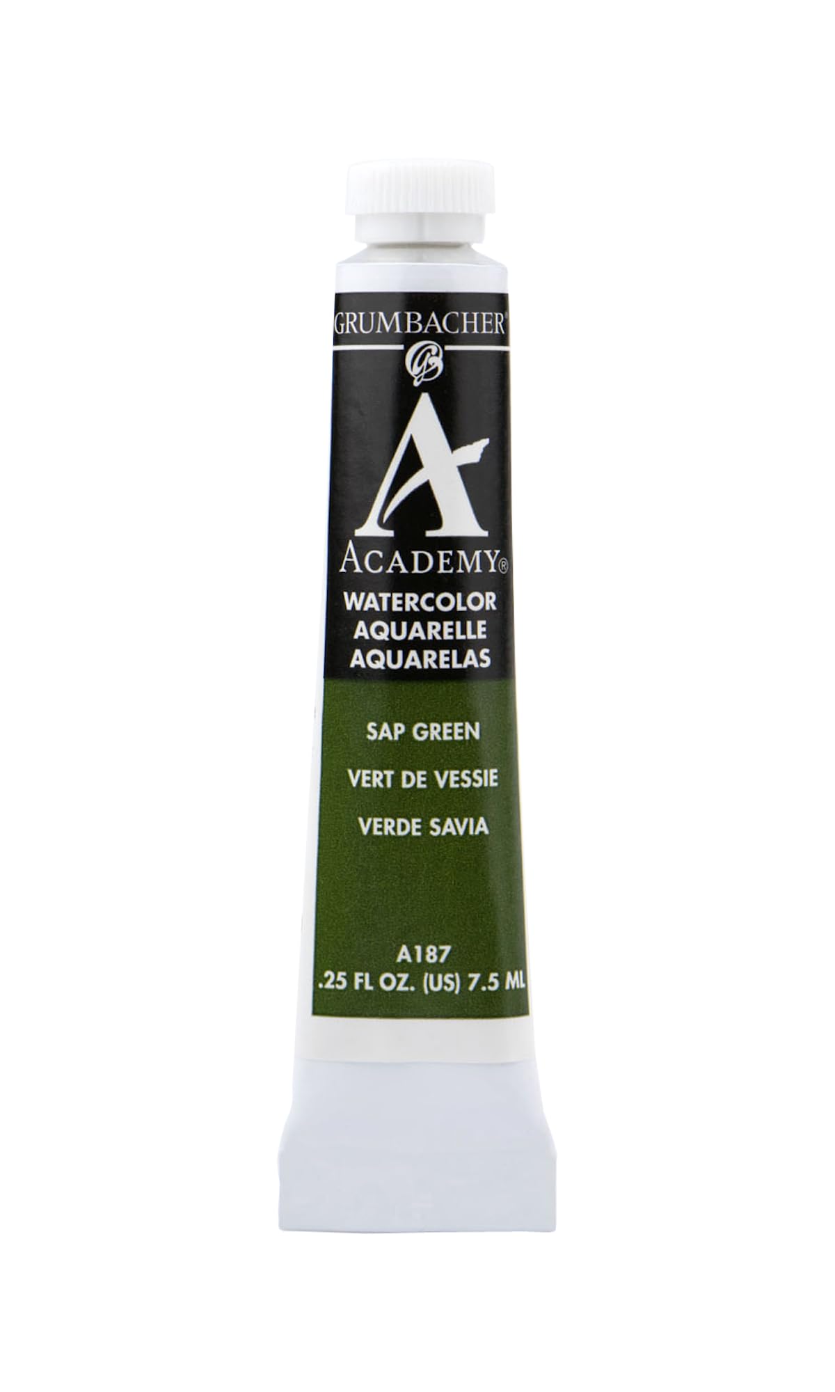 Grumbacher Academy Watercolor Paint, 7.5ml/0.25 Ounce, Sap Green (A187)