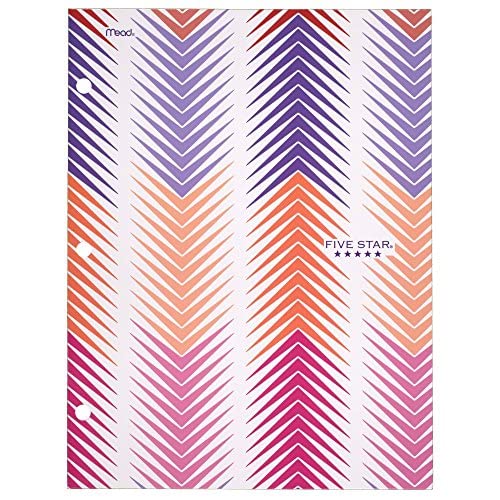 Five Star 4-Pocket Folder, 9-3/8" x 12" x 1/8", Design Selected for You, 1 Count (33222)