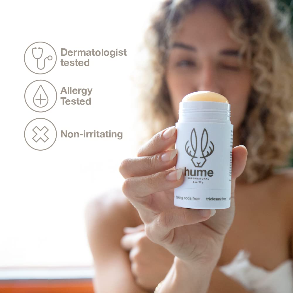 Hume Supernatural Aluminum-Free Deodorant For Women And Men - Neutral, Lasting, Sensitive Skin Formula, Moisture Blocking, Probiotic Enhanced, Innovative Botanical Care, Paraben Excluded