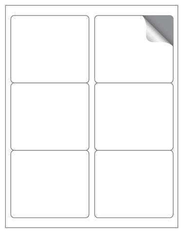 MACO Laser/Ink Jet White COVER-ALL Shipping Labels, 3-1/3" x 4", 6 per Sheet, 150 per Pack (ML-0625)
