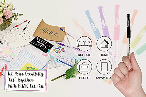 BAZIC Essence Black Gel-Pen with Cushion Grip, 6/Pack (1732-12P)