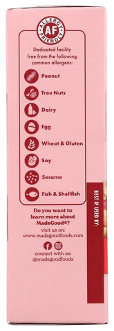 MadeGood Strawberry Crispy Squares, 6 Healthy Snacks, 0.78oz