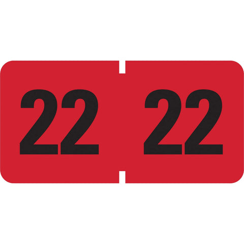 Smead, SMD68322, ETYJ Color-Coded Year Labels, 500 / Roll, Red