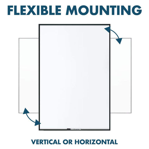 Quartet Whiteboard/Dry Erase Board, Magnetic, 4'x3', Fusion Nano-Clean, Black Aluminum Frame (NA4836FB)