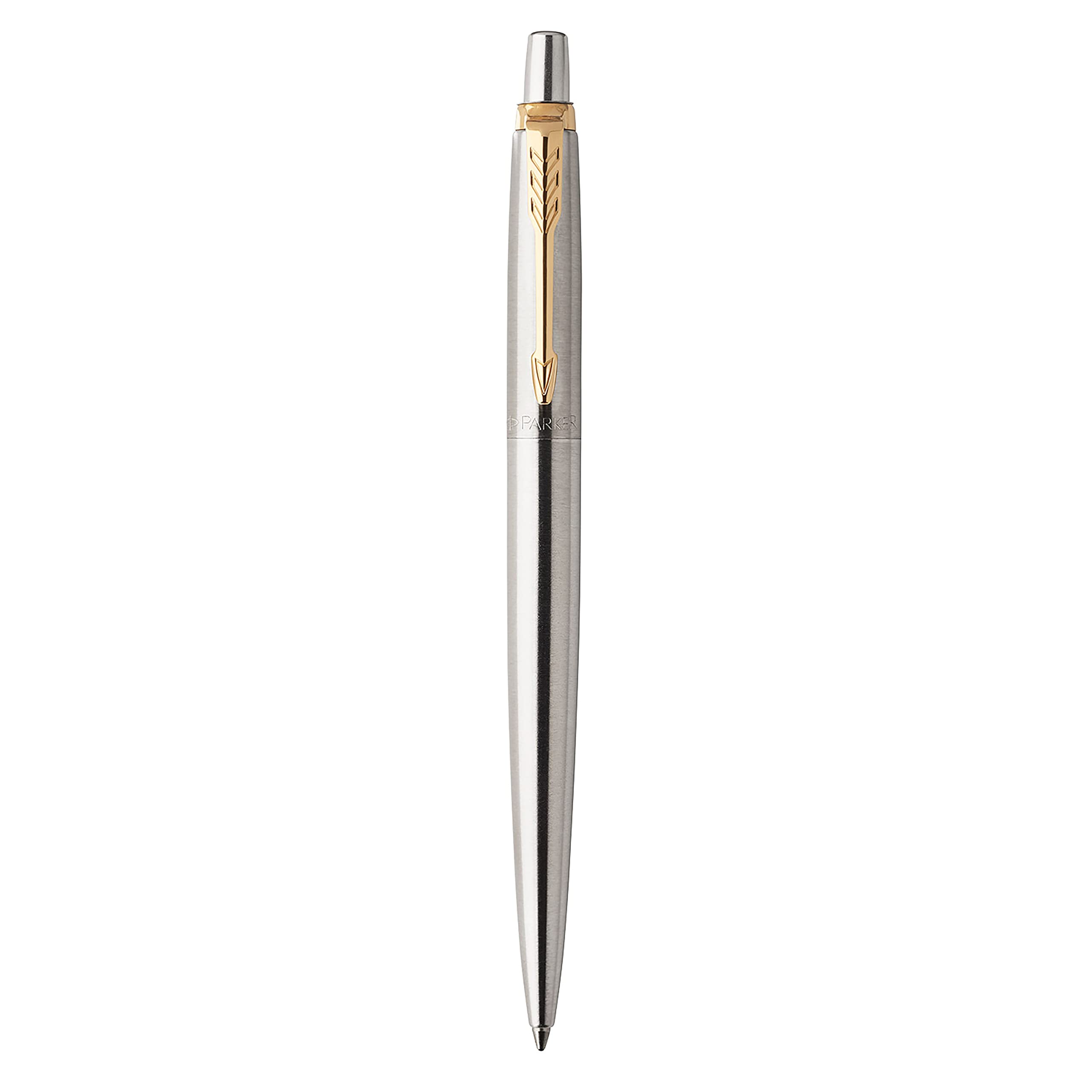 Parker Gel Pen Jotter (Stainless Steel with Chrome Parts, Middle Writing tip with 0.7 mm, Gift Box).