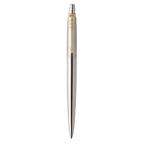 Parker Gel Pen Jotter (Stainless Steel with Chrome Parts, Middle Writing tip with 0.7 mm, Gift Box).