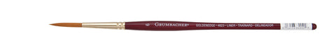 Grumbacher Goldenedge Golden Toray Liner Watercolor Brush, Synthetic Bristles, Size 6 (4623.6)