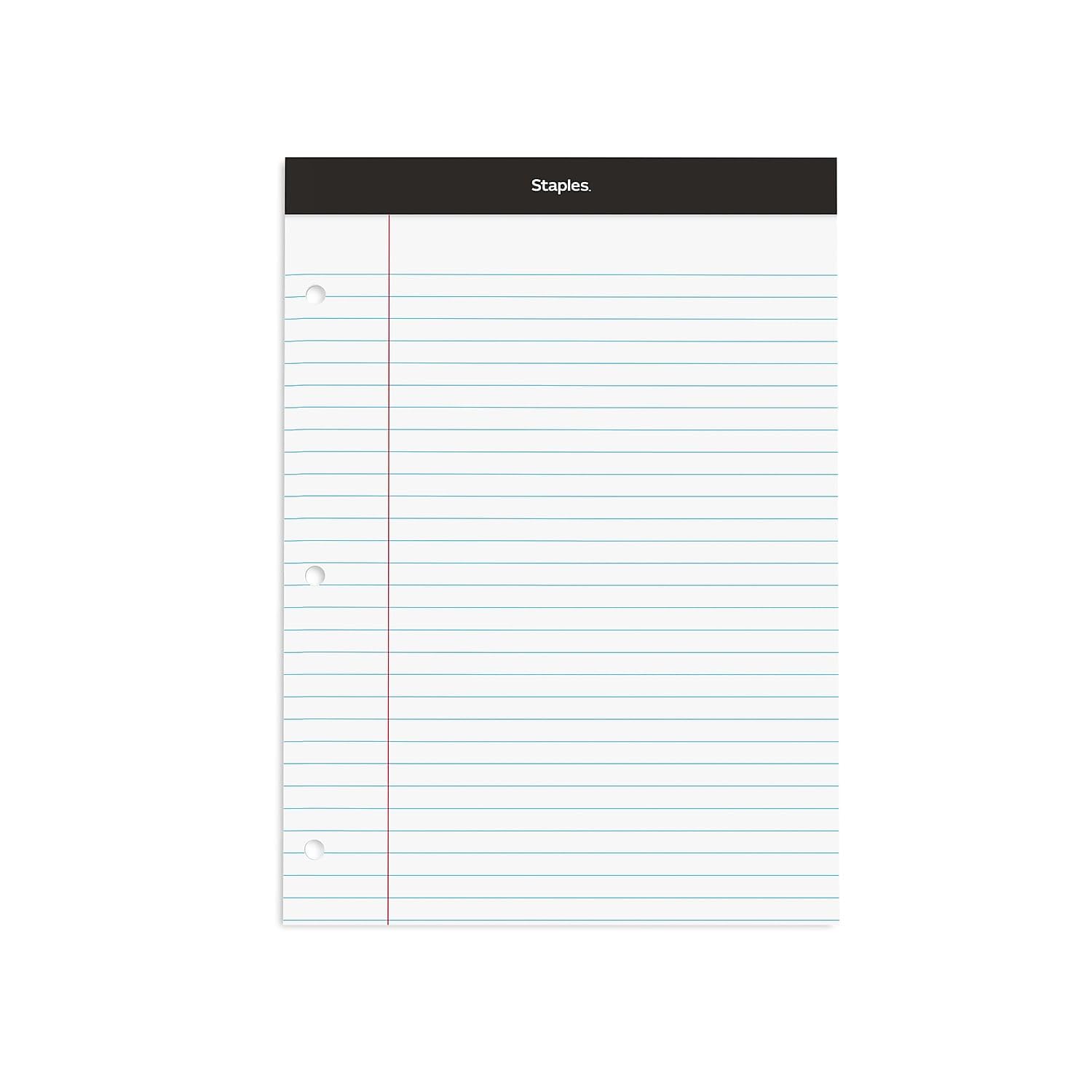Ampad Evidence Dual-Pad Notepad 8-1/2" x 11-3/4", Legal Ruled, White, 100 Sheets/Pad