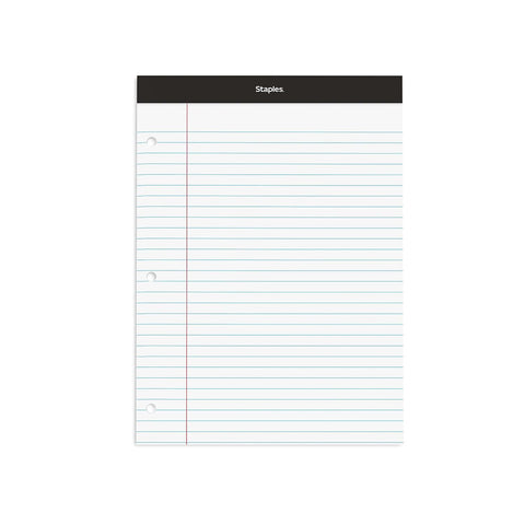 Ampad Evidence Dual-Pad Notepad 8-1/2" x 11-3/4", Legal Ruled, White, 100 Sheets/Pad