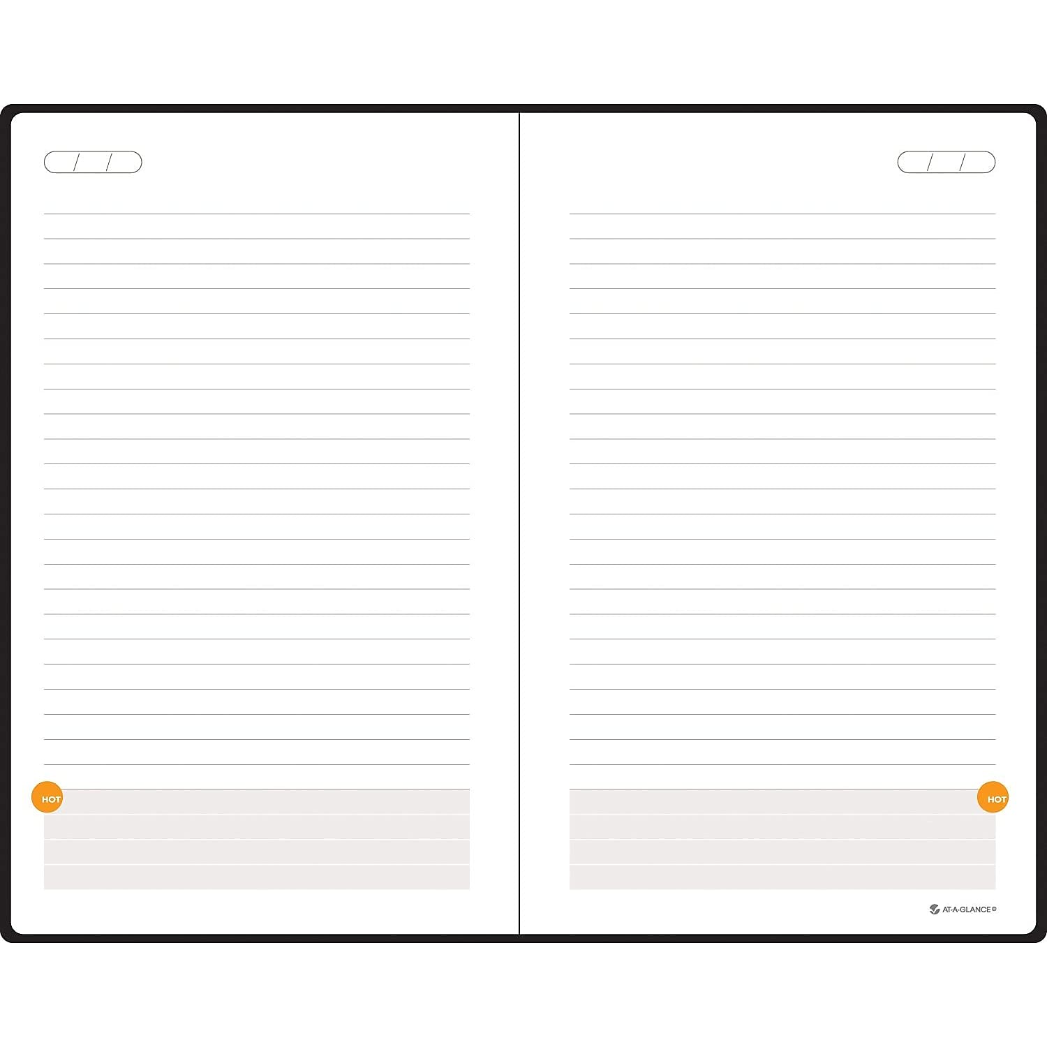 AT-A-GLANCE Plan.Write.Remember. Perfect Bound Planning Notebook, Lined with Monthly Calendars, Undated, 5" x 8 1/4", Black (80612405)