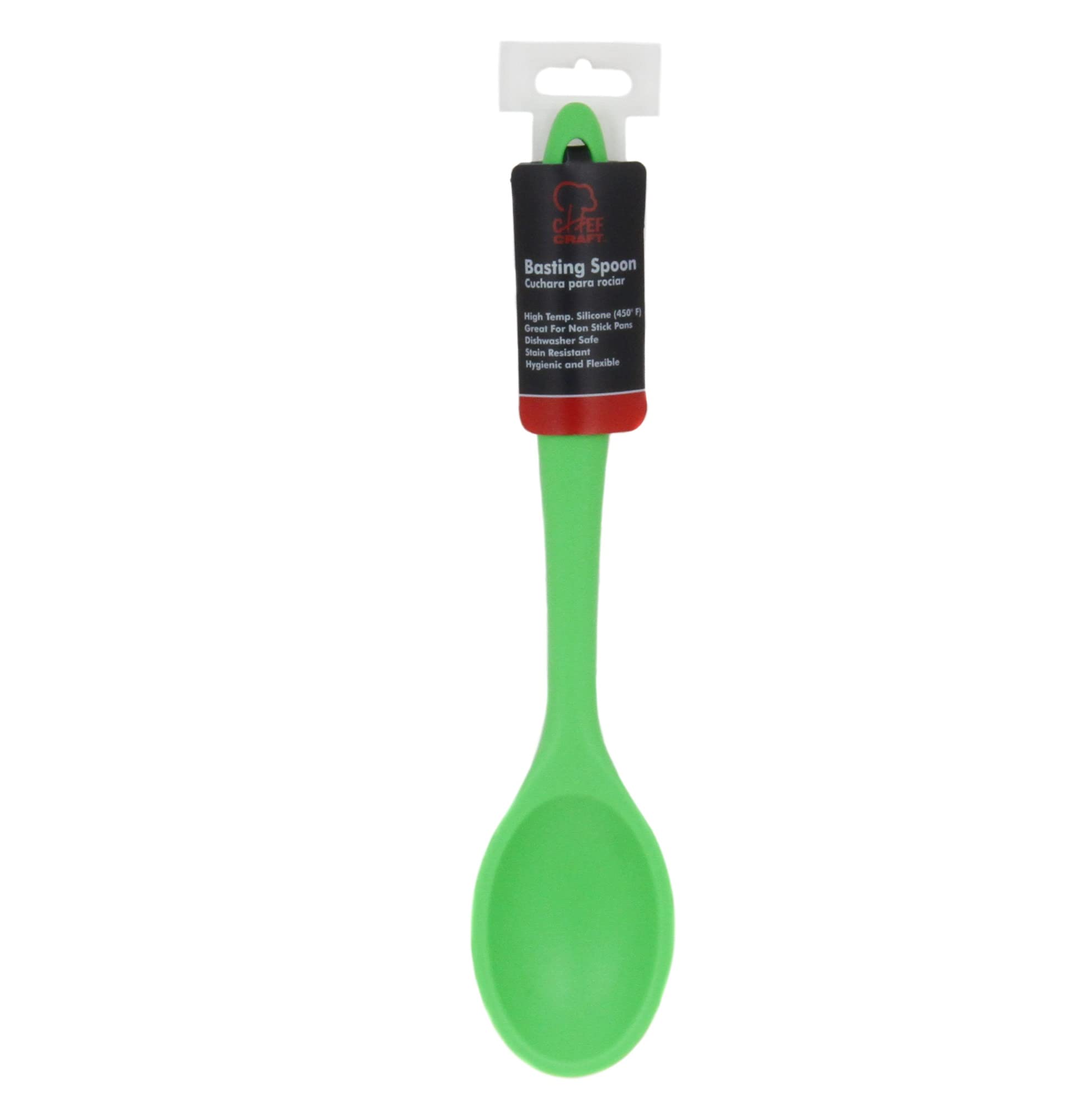 Chef Craft Premium Silicone Basting Spoon, 11 inch, Green
