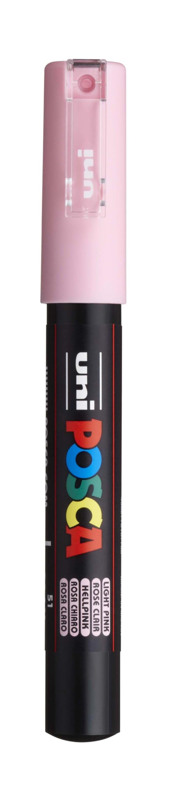 uni POSCA PC-1M Water-Based Paint Markers, Extra Fine Tip (0.7mm), Light Pink