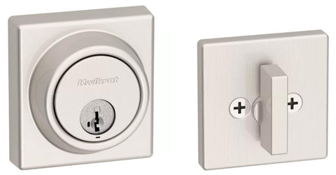 Kwikset 816 KeyControl Deadbolt Deadbolt Lock, Polished Chrome Round Exterior Keyed Front Entry Door, Pick Resistant SmartKey Rekey Security, Single Cylinder Dead Bolt