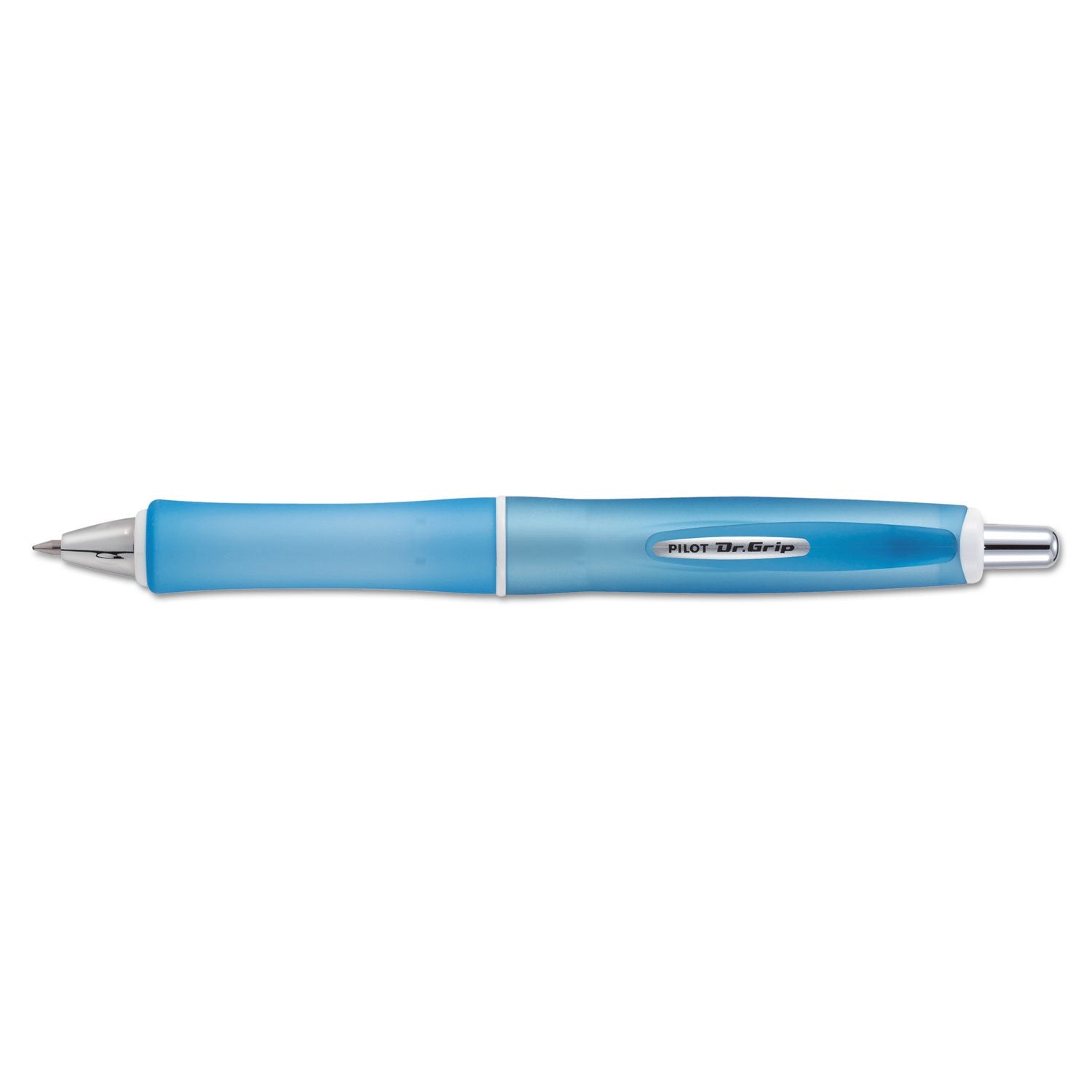 PILOT Dr. Grip Frosted Refillable & Retractable Ballpoint Pen, Medium Point, Blue Barrel, Black Ink, Single Pen (36253)