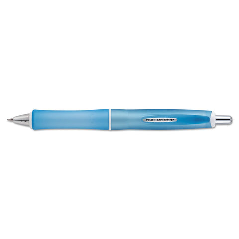 PILOT Dr. Grip Frosted Refillable & Retractable Ballpoint Pen, Medium Point, Blue Barrel, Black Ink, Single Pen (36253)