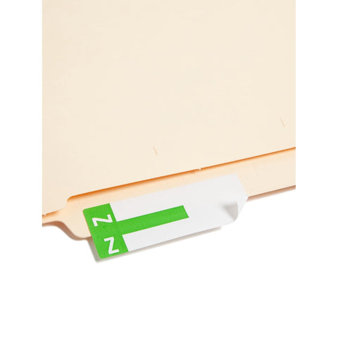 Smead AlphaZ NCC Color-Coded Label, M&Z, Label Sheet, Light Green, 100 per Pack (67164)