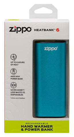 Zippo Blue HeatBank 6 Rechargeable Hand Warmer