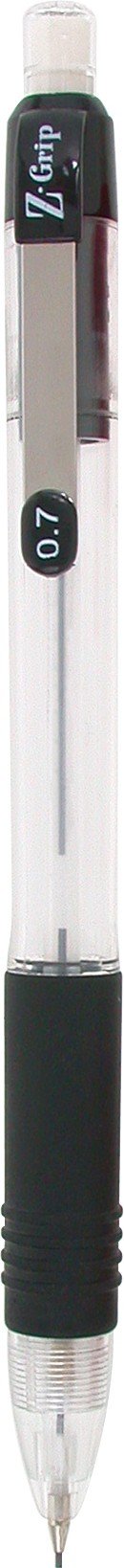 Zebra Pen Z-Grip Mechanical Pencil, 0.7mm Point Size, HB #2 Graphite, Clear Pearlescent Barrel with Black Grip, School Supplies and Teacher Supplies, 12-Pack (52410)