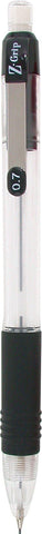 Zebra Pen Z-Grip Mechanical Pencil, 0.7mm Point Size, HB #2 Graphite, Clear Pearlescent Barrel with Black Grip, School Supplies and Teacher Supplies, 12-Pack (52410)