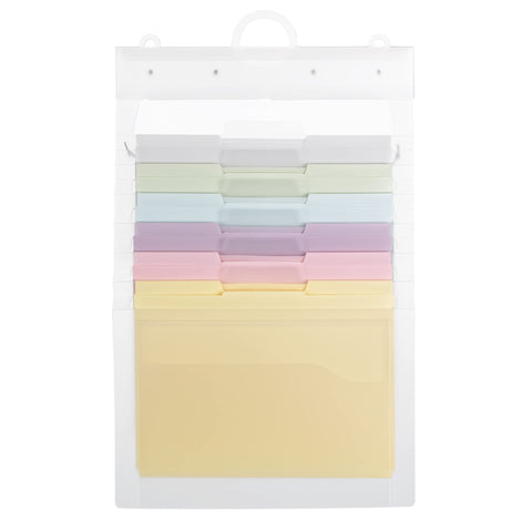 SMEAD Cascading Wall Organizer Gen 2, 6 Pockets, Letter Size, Pastel (92064)
