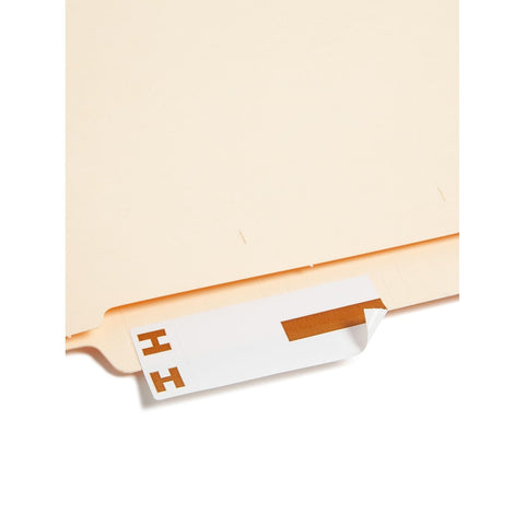 Smead AlphaZ NCC Color-Coded Label, H&U, Label Sheet, Dark Brown, 100 per Pack (67159)