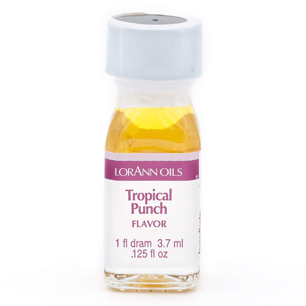 LorAnn Oils Super Strength Flavoring - Used For Candy Making, Flavoring, Baking, Hard Candy, & Flavor Oils - Bold, Natural Flavors 4X Stronger Than Extracts - Tropical Punch, Pack of 2, 0.125 fl oz