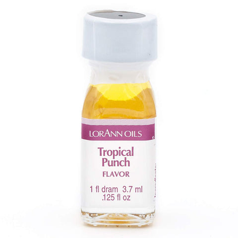LorAnn Oils Super Strength Flavoring - Used For Candy Making, Flavoring, Baking, Hard Candy, & Flavor Oils - Bold, Natural Flavors 4X Stronger Than Extracts - Tropical Punch, Pack of 2, 0.125 fl oz