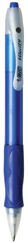 BIC Velocity Retractable Ballpoint Pens, Medium Point (1.0 mm), Blue Ink Pens, 12-Count Pack, With Comfortable Grip