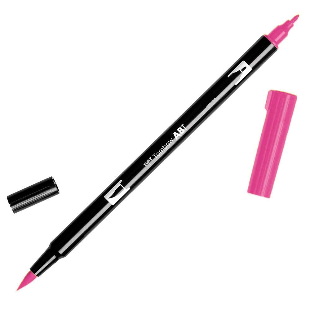 Tombow Dual Brush Pen Art Marker, 743 - Hot Pink, 1-Pack (DBP-56583)