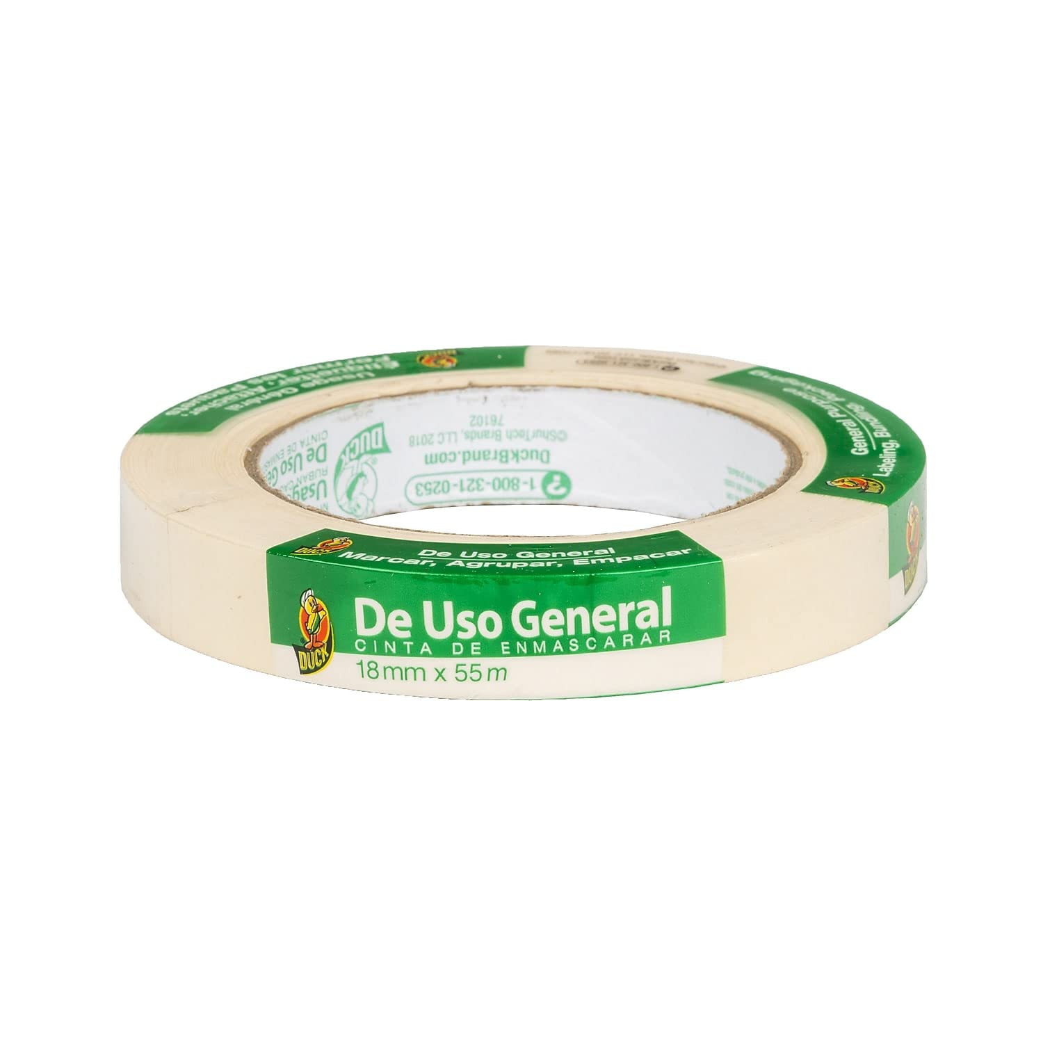 Duck Brand 394689 General Purpose Masking Tape, 0.7-Inch by 60-Yard, Single Roll, Beige