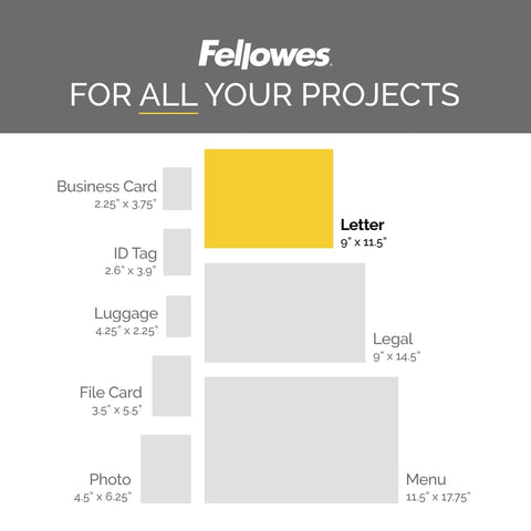 Fellowes Self-Adhesive Sheets, Letter Size, 3 mil, 10 Pack (5221501), Clear