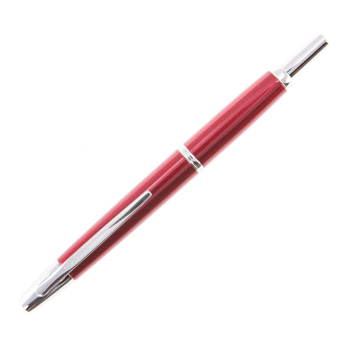 PILOT Vanishing Point Decimo Refillable & Retractable Fountain Pen, Burgundy Barrel with Rhodium Accents, Extra Fine Nib (65334)