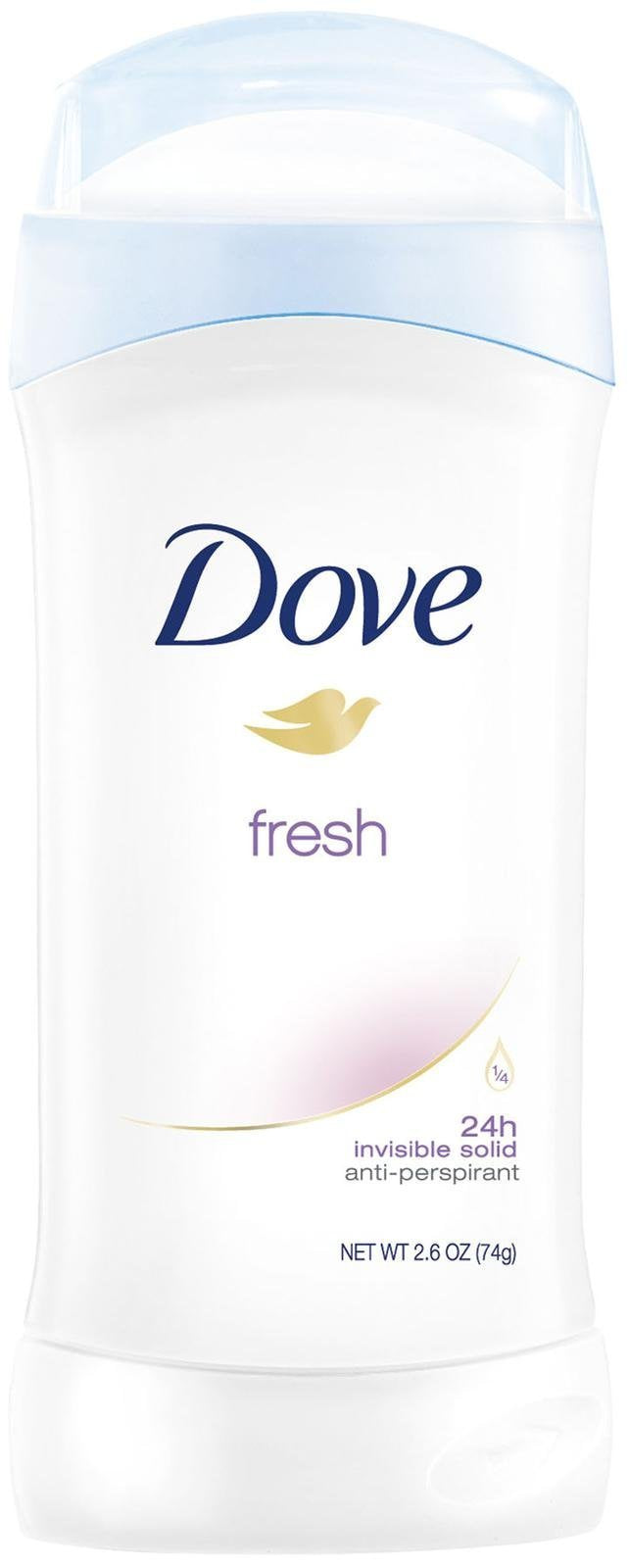 Dove Invisible Solid Deodorant, Fresh, 2.6 Oz