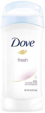 Dove Invisible Solid Deodorant, Fresh, 2.6 Oz