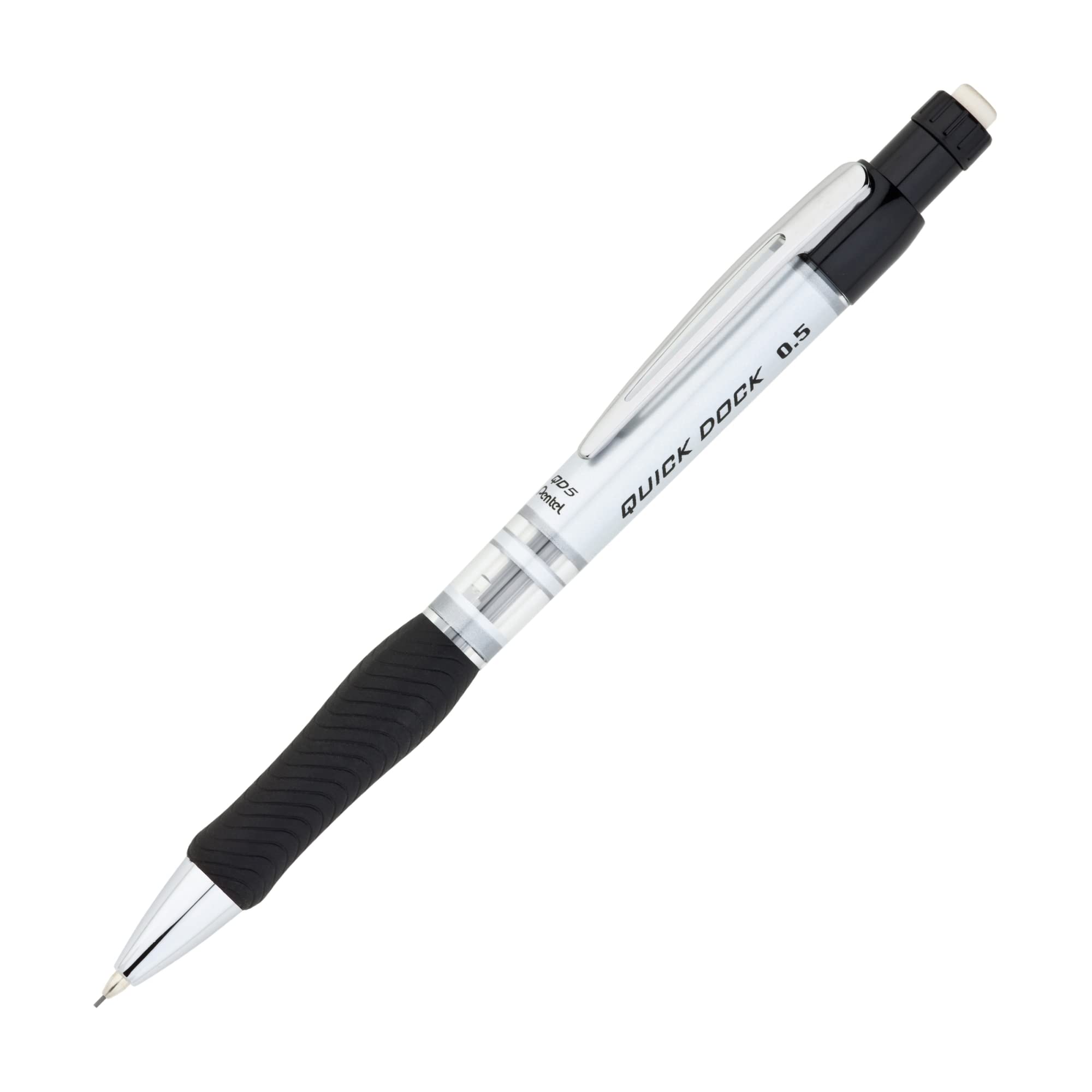 Pentel Mechanical Pencil, Quick Dock, 0.5mm, Black (PENQD5EA)