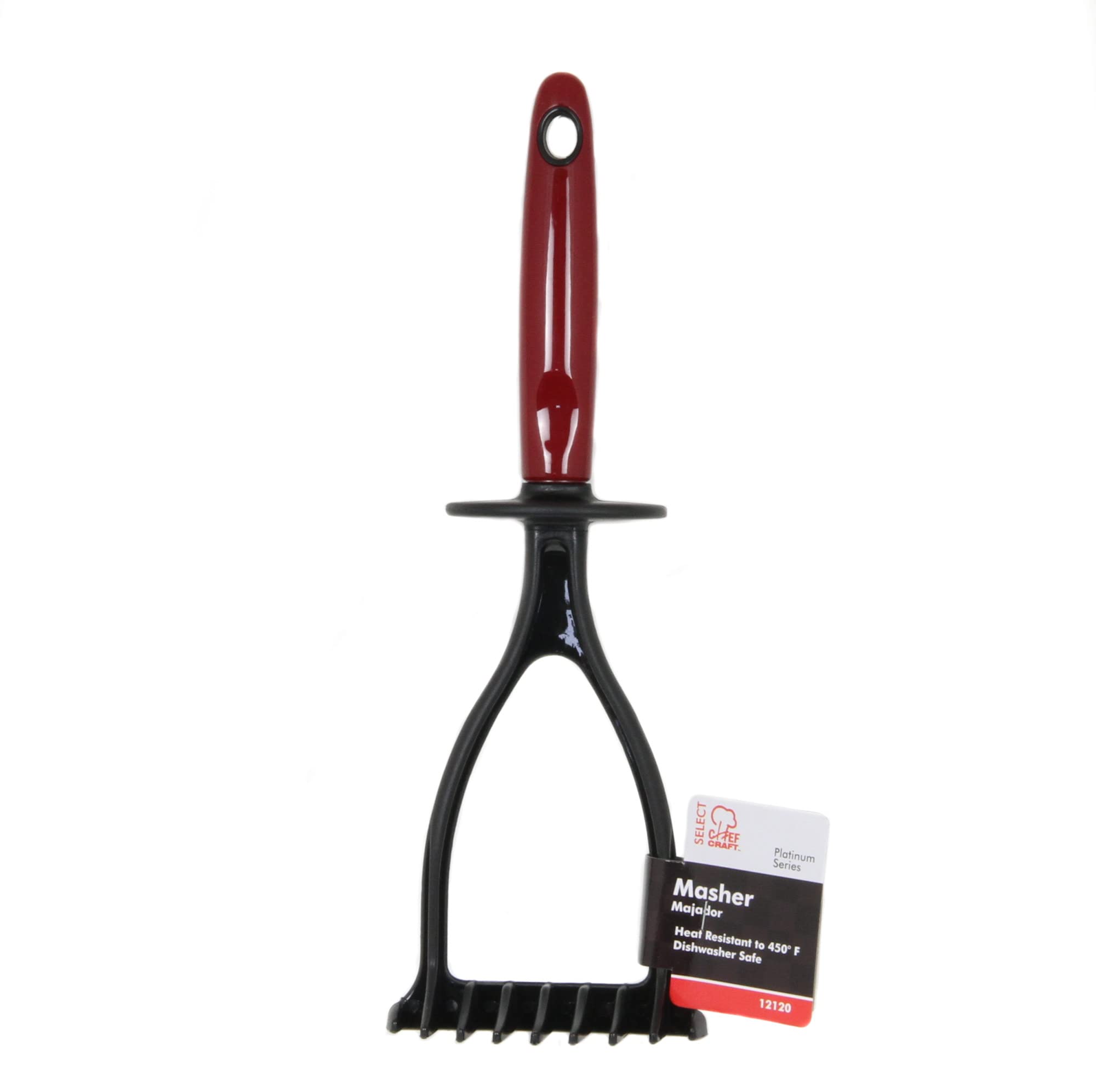 Chef Craft Select Nylon Sturdy Masher, 11.5 inch, Red
