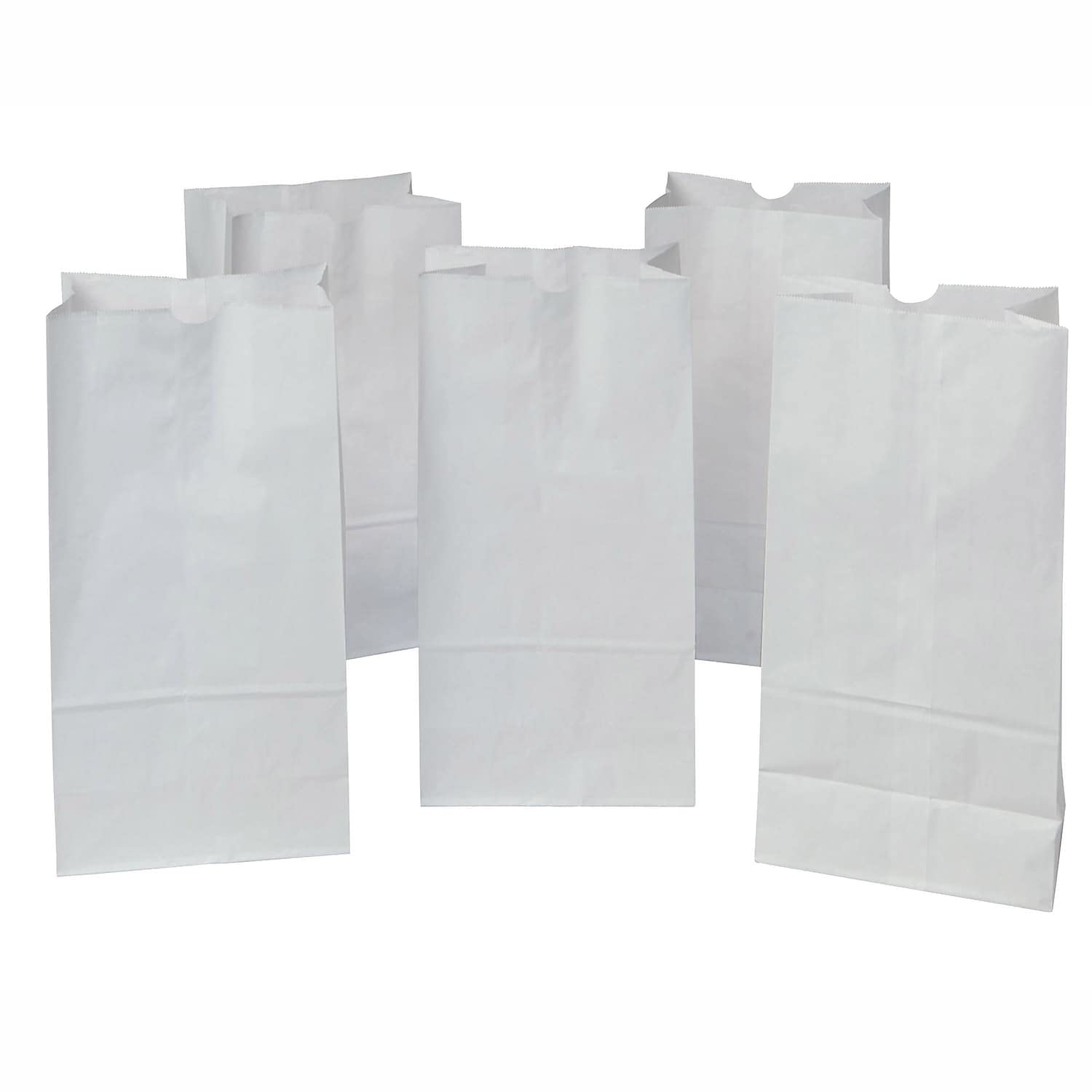 Creativity Street Kraft Bags P0072120, White, 7-1/8" x 4-3/8" x 14", 50 Bags