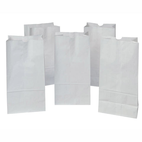 Creativity Street Kraft Bags P0072120, White, 7-1/8" x 4-3/8" x 14", 50 Bags