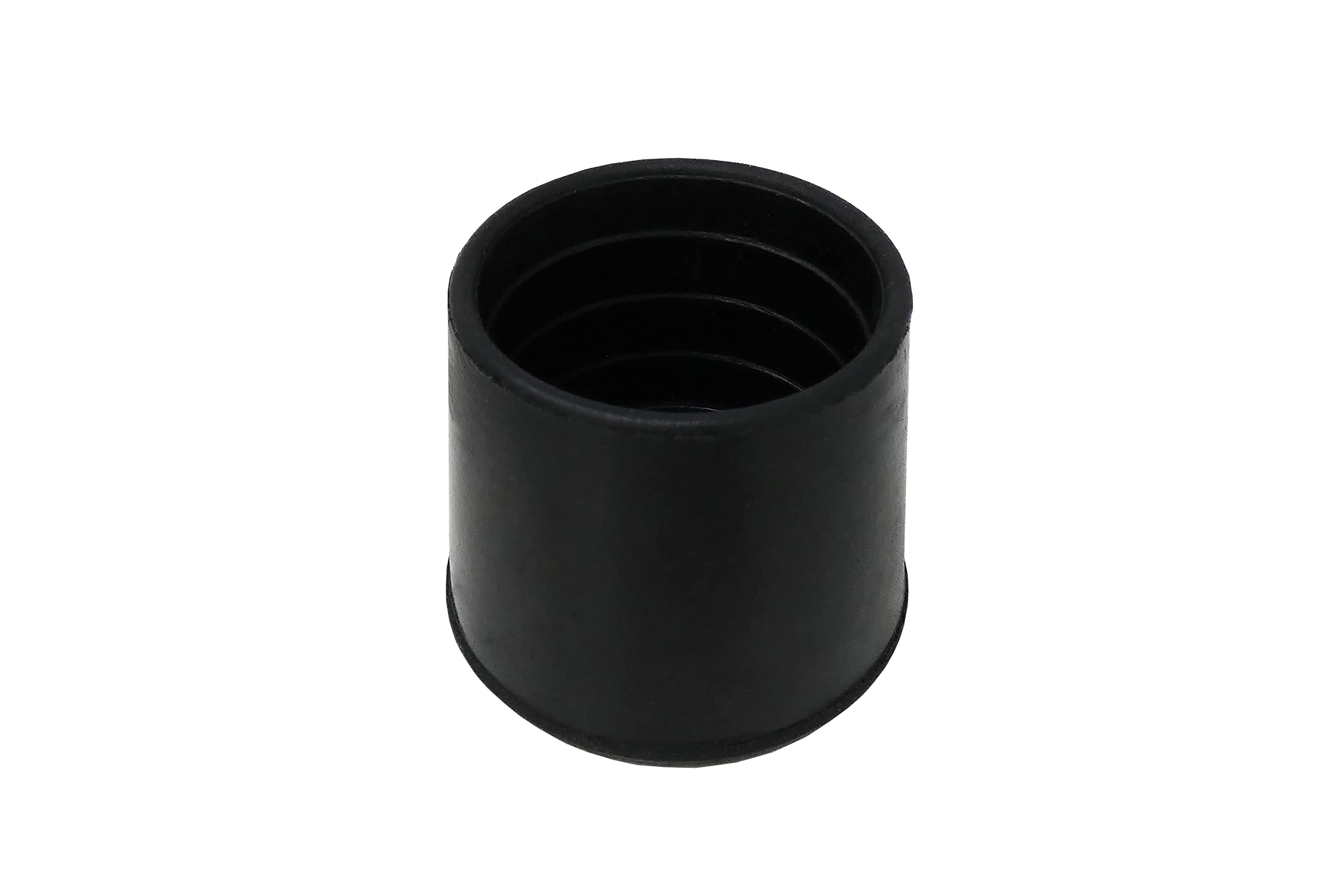 Shepherd Hardware 1-1/2" Round Non-Marking Rubber Slip-On Chair Leg Tips, Nonslip Protective Furniture Leg Caps for Chairs, Stools, and Tables on Hard Surfaces, Set of 2, Black