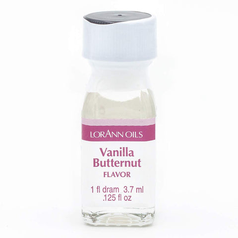 LorAnn Oils Super Strength Flavoring, Used For Candy Making, Flavoring, Baking, Hard Candy, & Flavor Oils - Bold, Natural Flavors 4X Stronger Than Extracts - Vanilla Butternut, Pack of 2, 0.125 fl oz