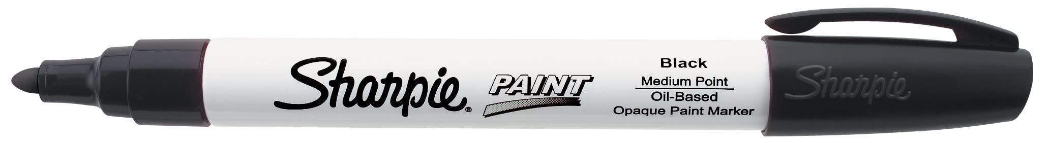 Sharpie Oil-Based Paint Marker, Medium Point, Black, 1 Count - Great for Rock Painting