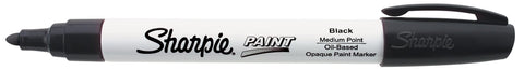 Sharpie Oil-Based Paint Marker, Medium Point, Black, 1 Count - Great for Rock Painting