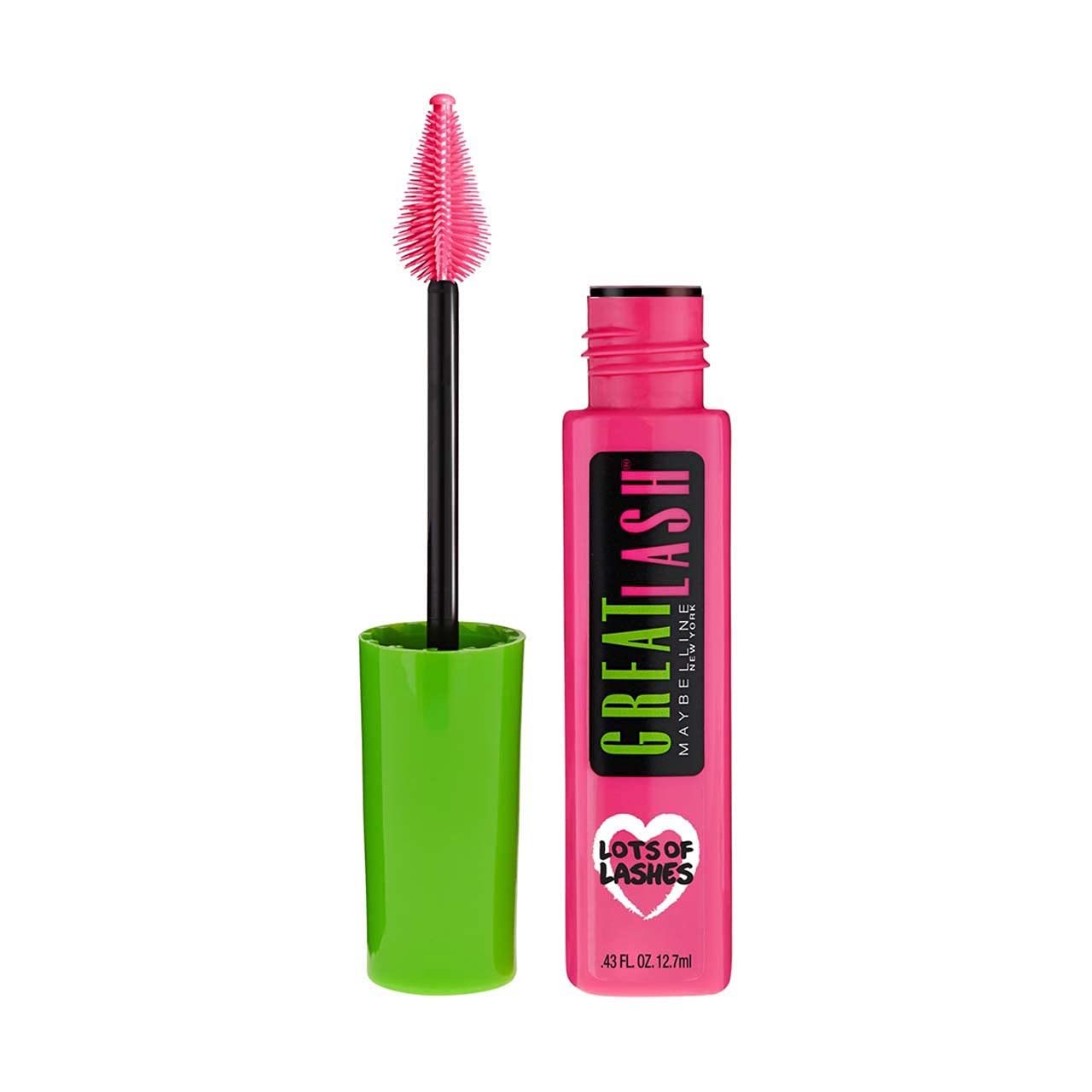 Maybelline Great Lash Lots of Lashes Washable Mascara, Very Black [141] 0.43 oz, Pack of 4