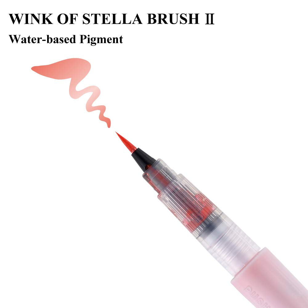 Kuretake ZIG Wink of Stella Brush II, White Christmas Glitter pen (White, Red, Green), Shimmer and Sparkle pens, for Card Making, Craft, Made in Japan